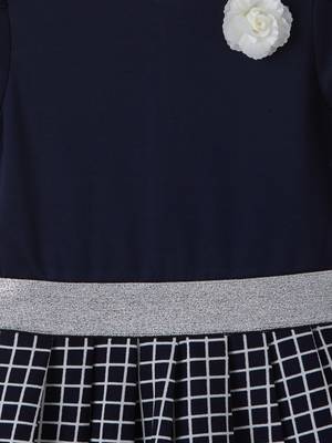 Blue printed cotton kids-frocks 3