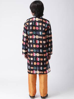 Multicolor printed cotton boys-kurta-pyjama 3