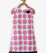 Pink printed cotton kids-frocks