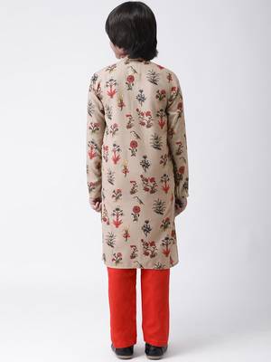 Multicolor printed cotton boys-kurta-pyjama 3
