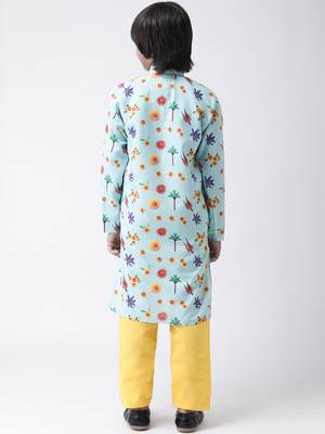 Multicolor printed cotton boys-kurta-pyjama 3