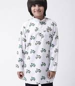 Multicolor printed cotton boys-kurta