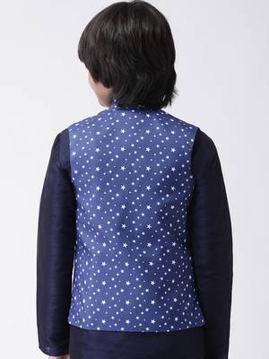 Multicolor printed silk blend boys-nehru-jacket 3