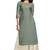 Pastle Olive Green ColourTussar Satin Kurti set