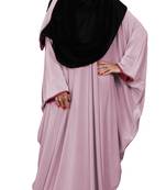 Justkartit Women's Outdoor Wear Plain 2 Way Wearable Lycra Abaya Burkha (Baby Pink)
