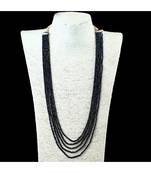 black crystal five line elegant mala
