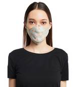 PS Pret by Payal Singhal Coral and Aqua Chidiya Print Reversible 3 Ply Face Mask with Pouch