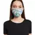 Payal Singhal White and Blue Ikat Line print reversible 3 ply face mask with pouch