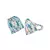 Payal Singhal White and Blue Ikat Line print reversible 3 ply face mask with pouch