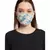 Payal Singhal White and Blue Ikat Line print reversible 3 ply face mask with pouch