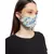 Payal Singhal White and Blue Ikat Line print reversible 3 ply face mask with pouch