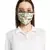 Payal Singhal Ivory and Black Titli print pleated 3 ply mask with pouch