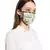 Payal Singhal Ivory and Black Titli print pleated 3 ply mask with pouch