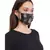 Payal Singhal Black Pine Cone with Blush Jannat print pleated 3 ply mask with pouch