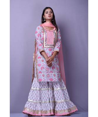 Peach Sabah suit Set 1