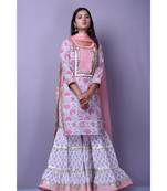 Peach Sabah suit Set