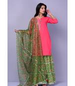 Peach and Green Garara Set
