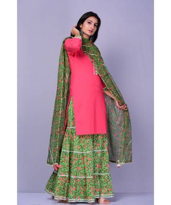 Peach and Green Garara Set 2