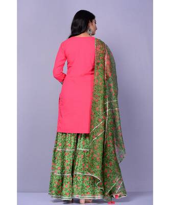 Peach and Green Garara Set 4