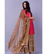 Maroon and Beige Garara Set