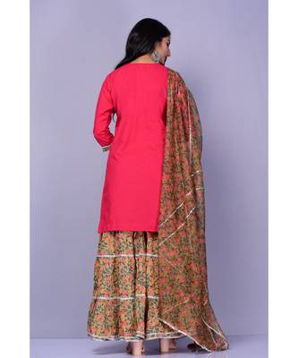 Maroon and Beige Garara Set 3