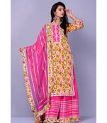 Yellow Gulbagh Suit Set