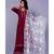 Burgandy Suit with Net dupatta