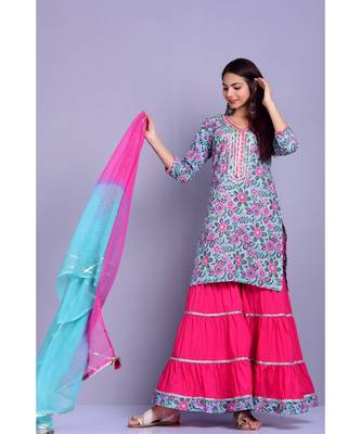 Green And Magenta Garara Set 3