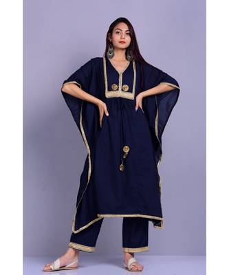 Navy Blue Kaftan set 1