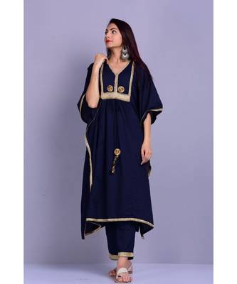 Navy Blue Kaftan set 2