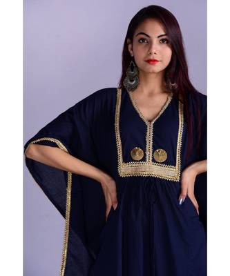 Navy Blue Kaftan set 3