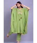 Pista Green Kaftan set