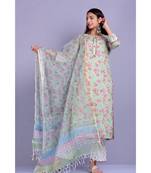 Mint Rose Print Suit Set