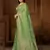 Green woven silk blend saree with blouse