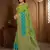Green woven banarasi saree with blouse