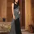 Sutram Black & Grey Lycra Printed Sari with Blouse Peice