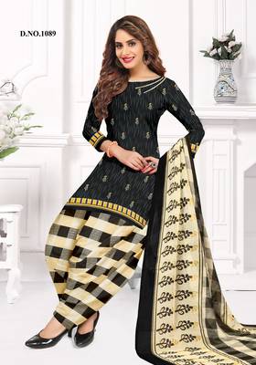 Black printed crepe salwar 3