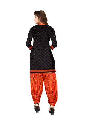 Black printed crepe salwar 2