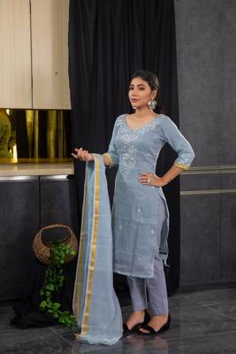 Grey stone kota doria salwar 4