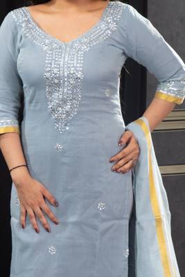 Grey stone kota doria salwar 2