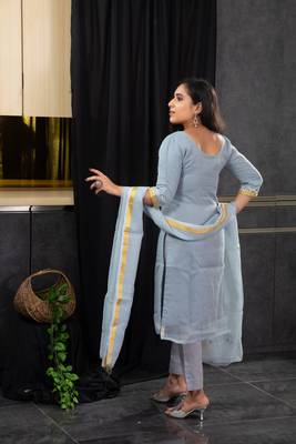 Grey stone kota doria salwar 3