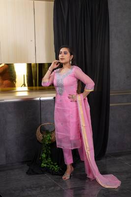 Pink stone kota doria salwar 4