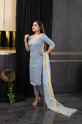 Grey stone kota doria salwar 4