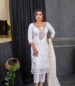 White beads kota doria salwar