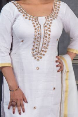 White beads kota doria salwar 2
