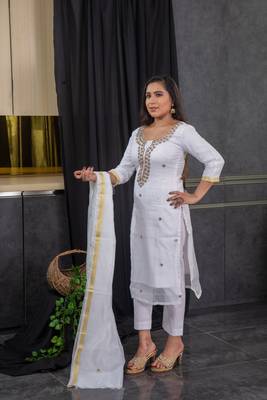 White beads kota doria salwar 4
