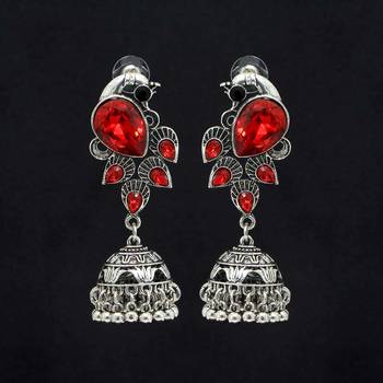 Red jhumkas 1