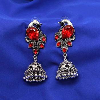 Red jhumkas 2