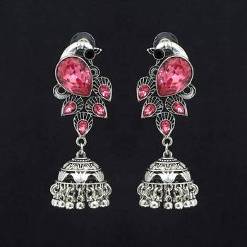 Pink jhumkas 1