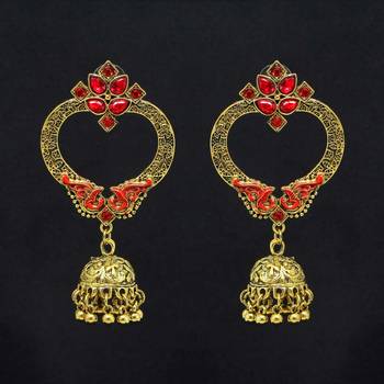 Red jhumkas 1